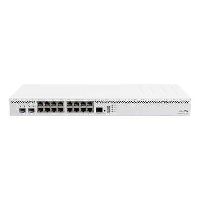 MikroTik CCR2004-16G-2S+のギガビットによってワイヤーで縛られるルーター16ギガビットの電気港